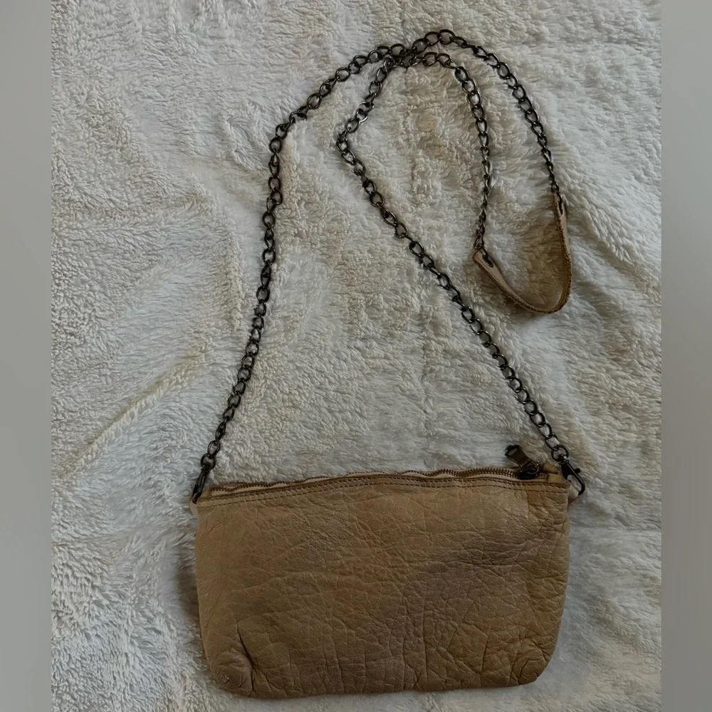 Origi Genuine Leather Crossbody Shoulder Bag Chain Strap Made in Italy P’elle - Picture 4 of 7